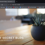 Página de inicio de WordPress accesible en la URL 192.168.40.138/secret